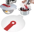 thumbnail image 1 of Sioweci Mixer Splatter Guard with Handle Transparent Cover Anti-Splash Food-Grade Silicone Mixer Splash Cover Easy-Clean Noise Reduction Protector for Kitchen Red, 1 of 9