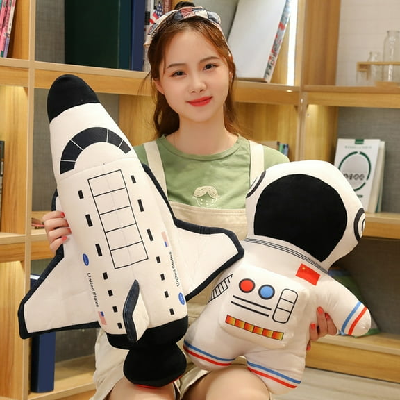 Sioweci Plush Doll Cute Shape Collectible Built-in PP Cotton Space Astronaut Stuffed Doll Toy Birthday Gift