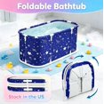 thumbnail image 1 of Sioweci Portable Bathtub For Shower Stall, Large 45 inch Foldable Soaking Bathing Tub for Adults, Separate Family Bathroom Japanese SPA Collapsible Tub,Hot Bath Ice Bath, 1 of 11