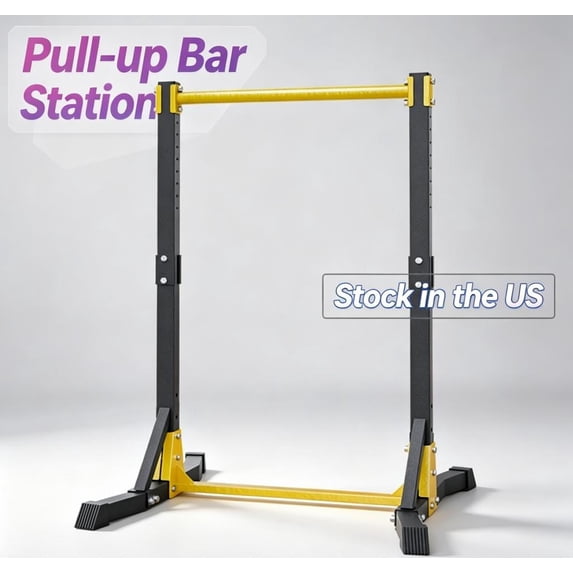Sioweci Portable Pull Up Bar & Dip Station Free Standing Calisthenics Bars w/ 400LBS Capacity, 11 Height Settings - Multifunctional Equipment for Outdoor and Home Use