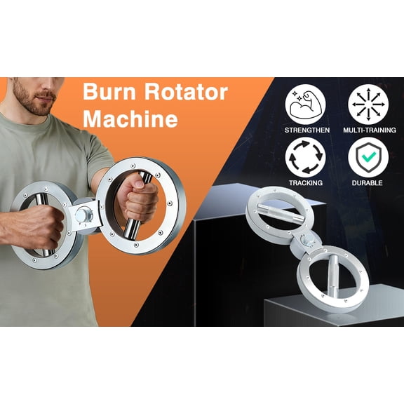 Sioweci Portable Rotator Burn Machine,Forearm Strength Trainer Spinning Arm Machine,360 Degree Rotatable Arm Workout Equipment with 12LB Adjustable Resistance