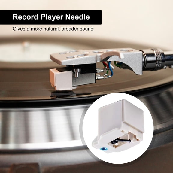 Sioweci Record Needle for Audio Technica AT3600L Phonograph Turntable Vinyl Record Diamond Tip Stylus Replacement Parts Accessories White