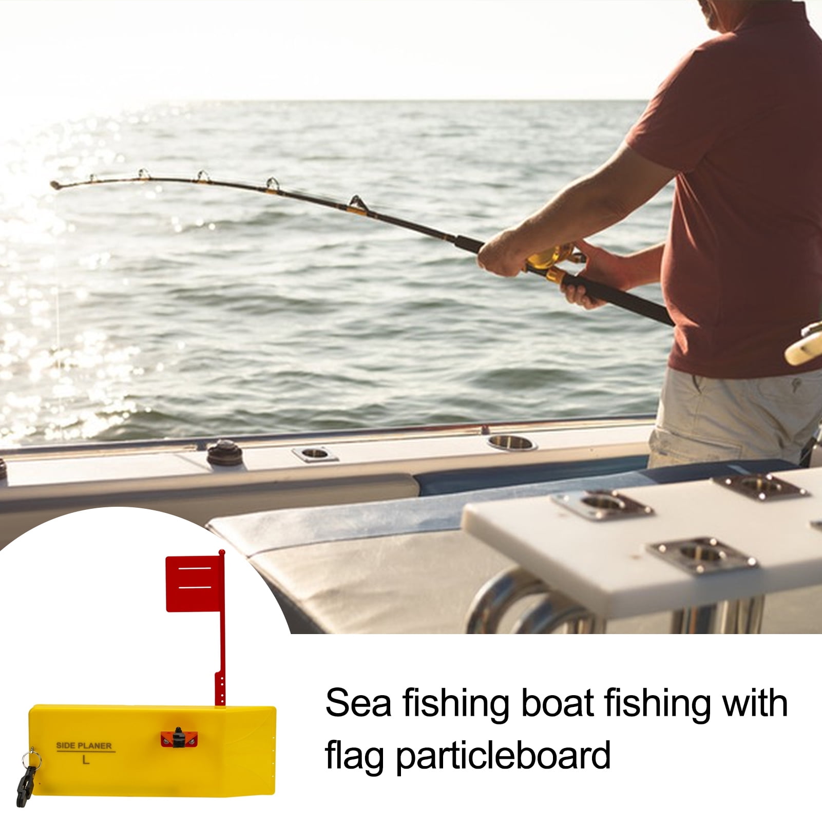 Sioweci Side Planer Board with Flag EVA Foam Heavy Duty Adjustable Off