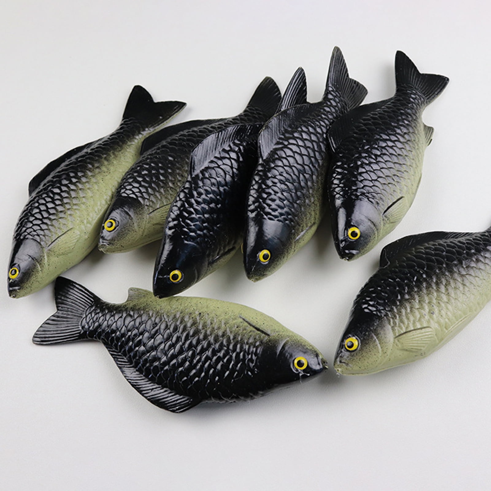 Sioweci Simulated Fish Model Realistic Black White Artificial Crucian ...