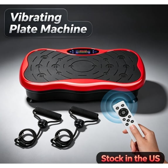 Sioweci Vibration Plate Exercise Machine, Lymphatic Drainage Machine for Weight Loss, Lymphatic Drainage & Muscle Recovery, Multiple Speeds with & Remote, Max User Weight 300lbs