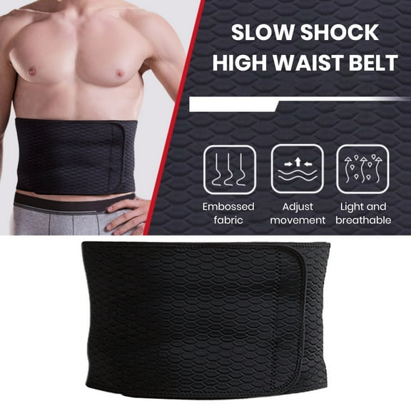Sioweci Waist Trimmer Wide Coverage Effective Fat Burning Posture Correction Plus Size Mens Waist Trainer Sweat Belt Black L