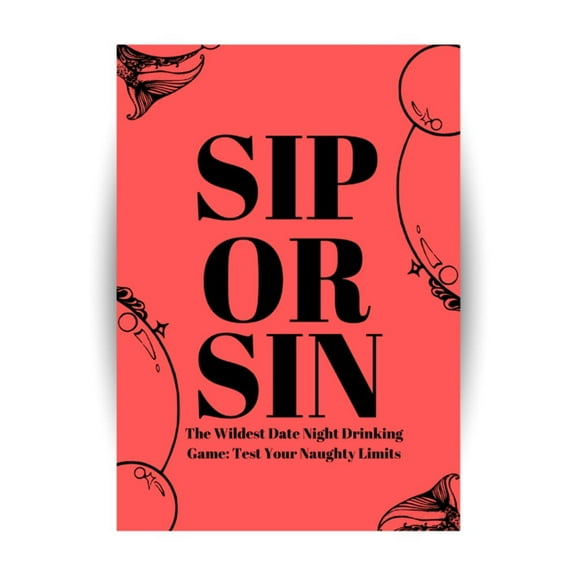 Sip Or Sin Couple Connection - Couple Drinking Game for Date Night Adult Card Game for Date Night, Anniversary Valentine's Day Gift