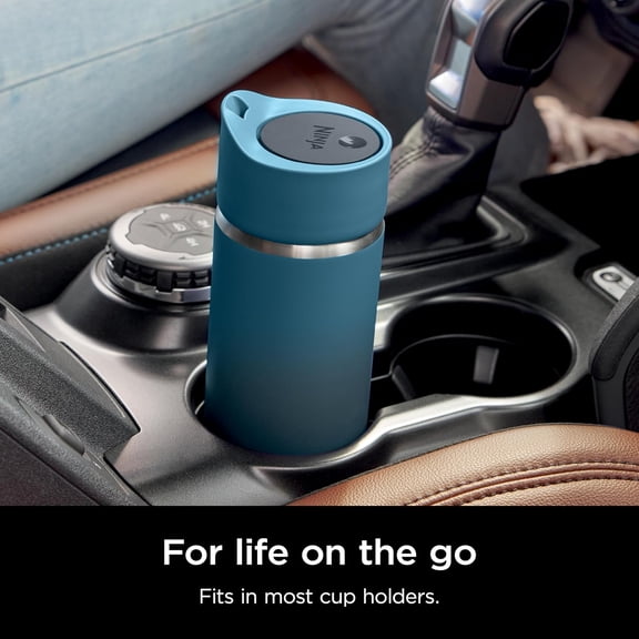 Sip Perfect Travel Mug 16oz - Ocean Blue Stainless Steel Insulated Tumbler with Heat Control