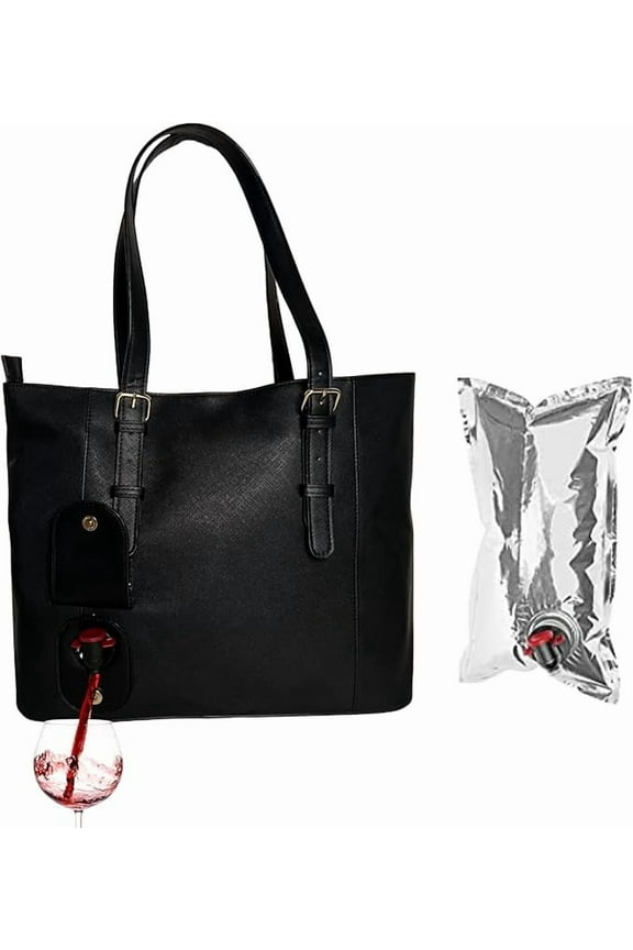 Fashionable Women's Tote Bag with 1.5L Wine Dispenser & Hidden Spout - Christmas Gift for Her, Gift for Mom, Girlfriend