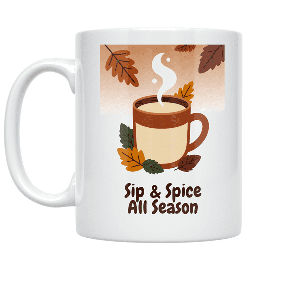 Sip-&-Spice Seasonal Drink Crafting - Holiday Beverage Maker - 11 oz Ceramic Coffee Mug