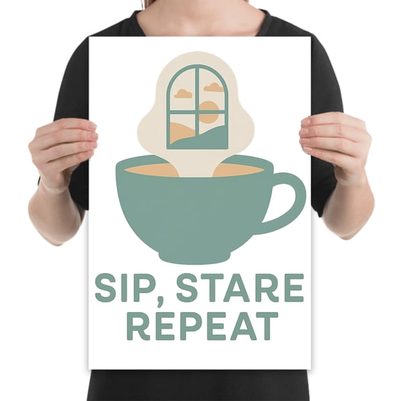 Cozy Coffee Art - Coffee Lovers - 13x19 Poster Print - Wall Decor