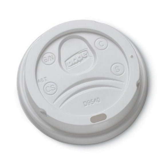 Sip-Through Dome Hot Drink Lids, Fits 10 Oz Cups, White, 100/pack | Bundle of 5 Packs