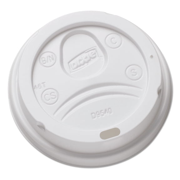 Sip-Through Dome Hot Drink Lids for 10 oz Cups White, 100/Pack, 1000/Carton