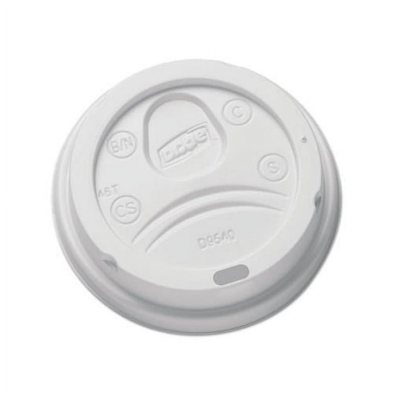 Sip-Through Dome Hot Drink Lids, Fits 10 oz Cups, White, 100/Pack Sip-Through Dome Hot Drink Lids, Fits 10 oz Cups, White, 100/Pack