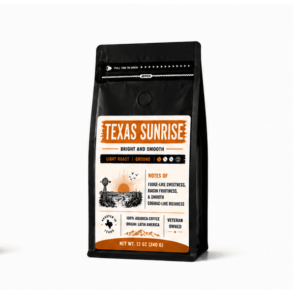 Sip and Settle Texas Sunrise - Light Roast, Ground 12 oz