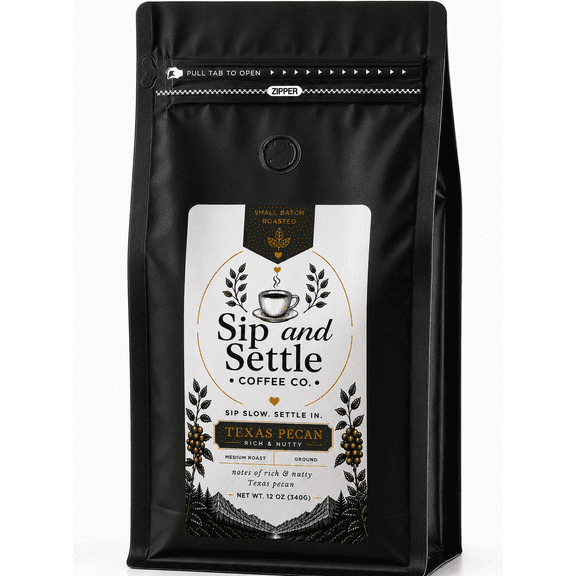 Sip and Settle Texas Pecan, Ground, 12 oz