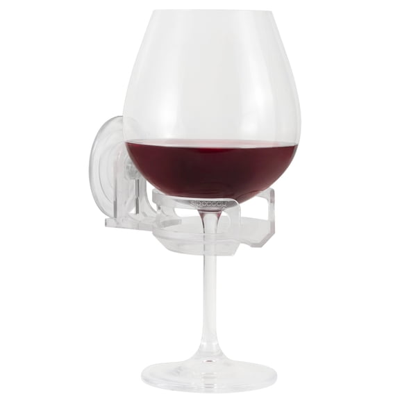 SipCaddy Shower Beer & Bath Wine Holder | Portable Drink Cupholder | Shower Caddy | American-Made Suction Cup | Clear