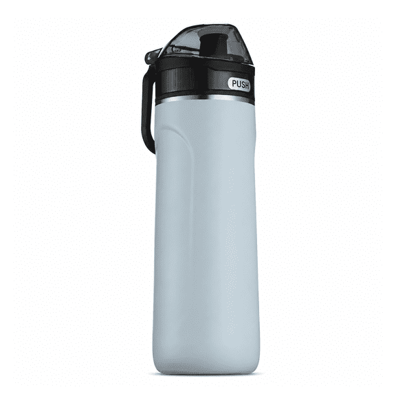 SipX™ 18 oz Premium Stainless Steel Water Bottle with Straw Lid – Triple Insulated, Leakproof, BPA-Free – Slim, Blue