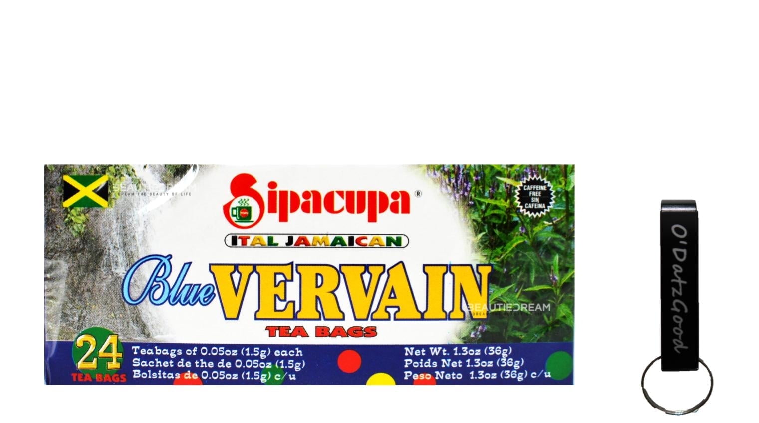 Sipacupa Blue Vervain 24 Tea Bags (36g) Pack of 1 Packaged w/ ODatzGood