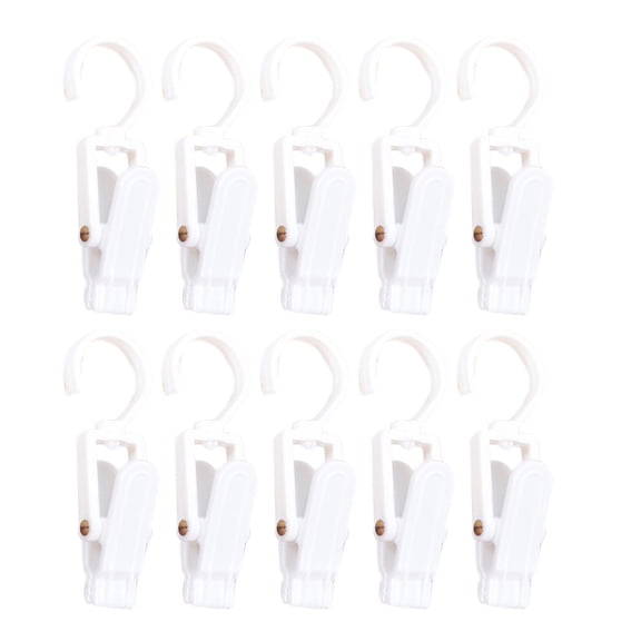 Sipeihong 10Pcs Rotatable Plastic Hanger Clips for Home Office