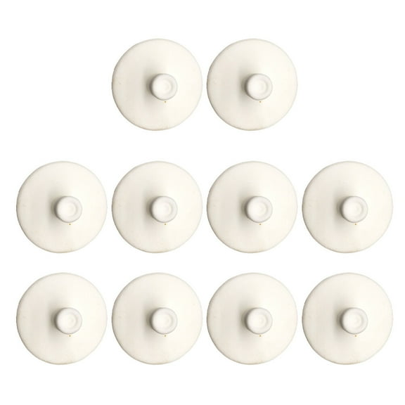 Sipeihong 10pc Ceramic Coral Frag Plugs White Round Base