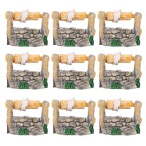 Sipeihong 10pcs Miniature Garden Wishing Well Decor Resin Crafts