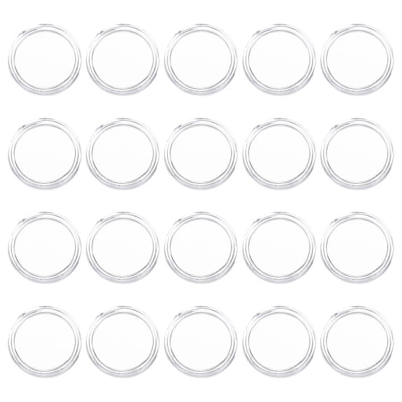 WASHWEPE Convenient Coin Cases Transparent Plastic 100Pcs 1.1X1.1X0.2In