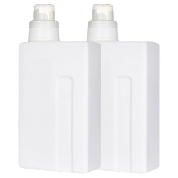 WASHWEPE Laundry Detergent Bottle Reusable White 2Pcs 9.82X4.48X2.20in