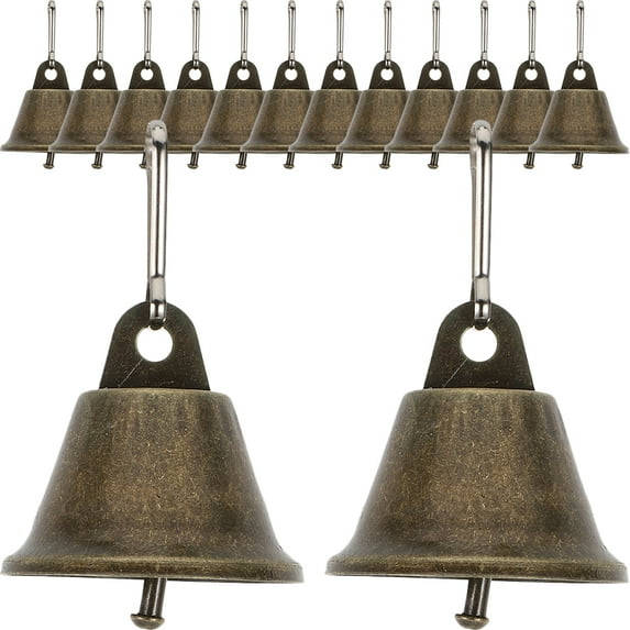 WASHWEPE Vintage Bell Ornament Olive Green 35Pcs Diy Craft Supplies Christmas Decoration