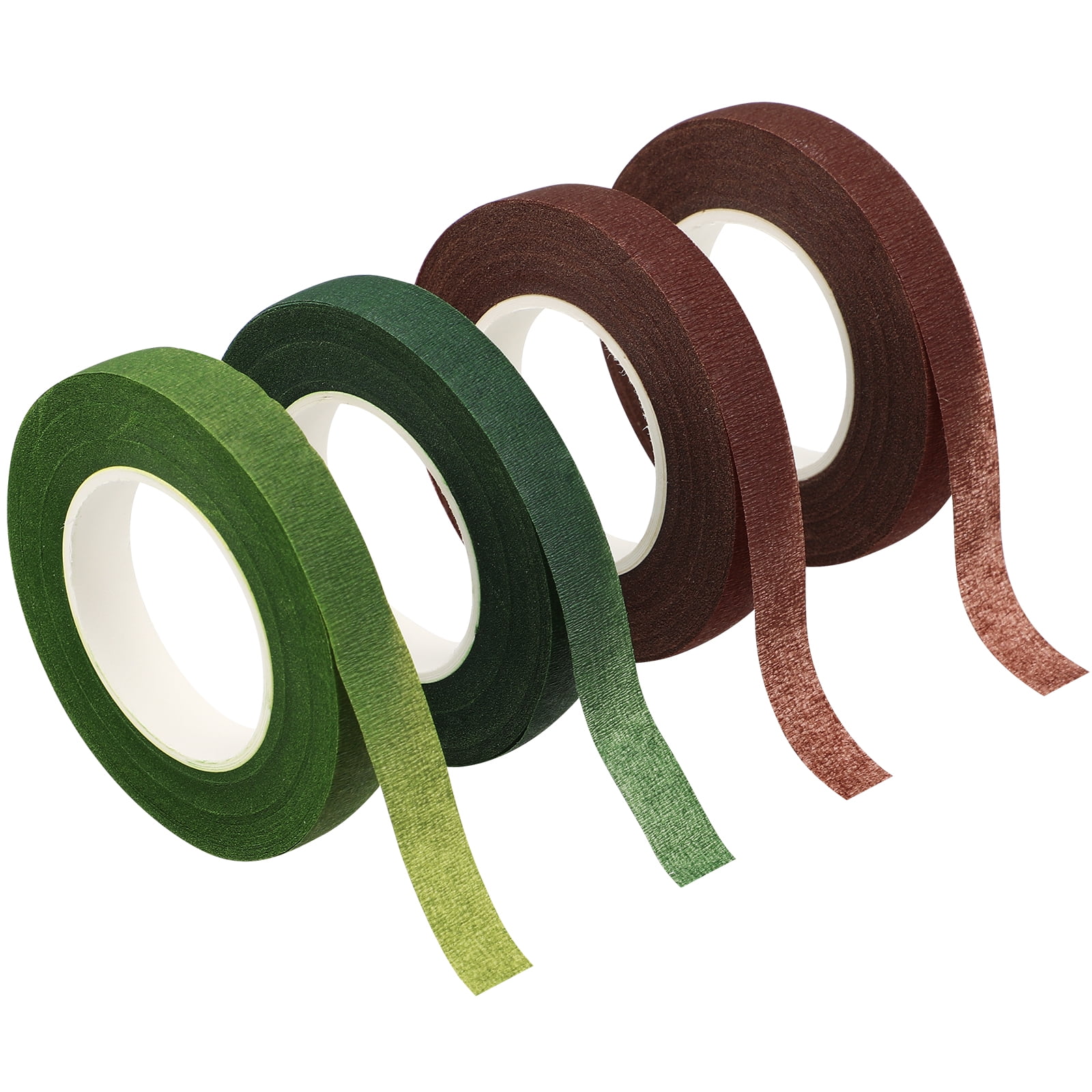 Sipeihong 4 Rolls 30 Yard Wide Dark Green Floral Tapes Adhesive Packing Tape for Bouquet Stem