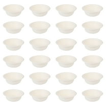 WASHWEPE Paper Pulp Food Bowl White 50Pcs 5.3X5.3X1.8In For Camping Use Breakfast Snacks