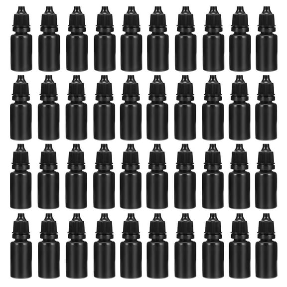 WASHWEPE Essential Oil Roller Bottles Empty Black Cylindrical 50Pcs 6x2In