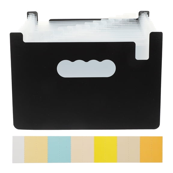 Sipeihong Accordion Folder 13-Pocket Mini Expanding File A5 Black
