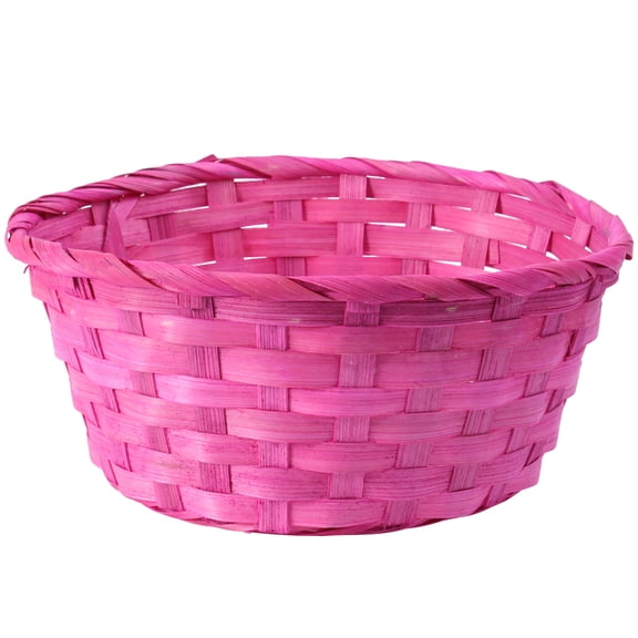 Sipeihong Bamboo Easter Basket for Eggs and Candy - Natural Woven Round Basket