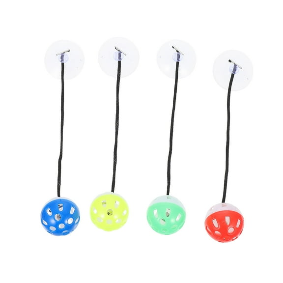 Etereauty Bell Balls Reptile Bearded Dragon Toys Lizard Cage Accessories Pet Chewing Gecko Interactive Small Tank Exercise Ball