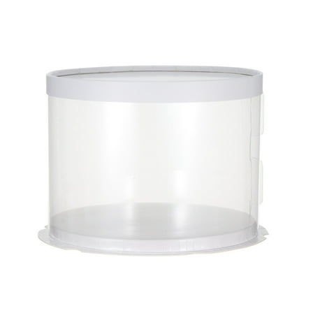 WASHWEPE Cake Box White Transparent 1Pcs 6 Inch