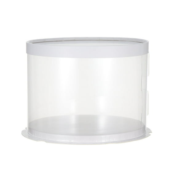 WASHWEPE Cake Box White Transparent 1Pcs 6 Inch