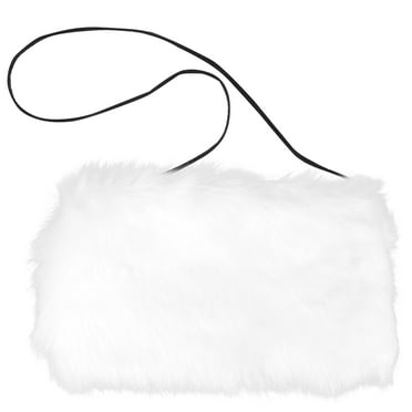 Sipeihong Faux Fur Hand Muffs: Women's Wrist Warmer Gloves, White