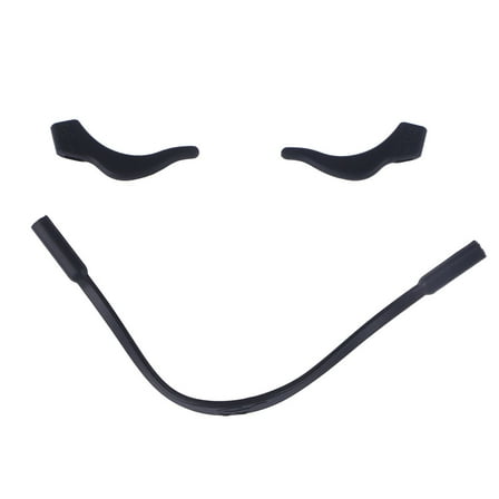 Sipeihong Glasses Strap Glasses Retainer Eyeglasses Strap and Ear Hook Grip Anti-slip Safety Glasses Holder for Kids (Black)