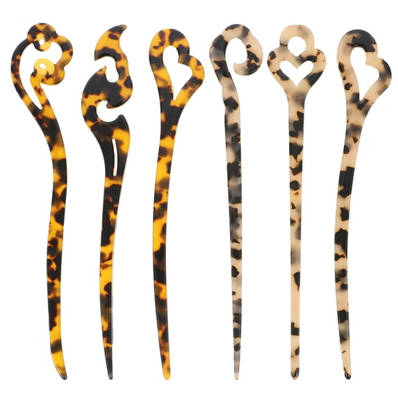 Sipeihong Hair Sticks Chopsticks French Accessories Pin Bun Stick Buns Hairpins Combs Acetate Thick Wavy Clips Tortoise Chignon