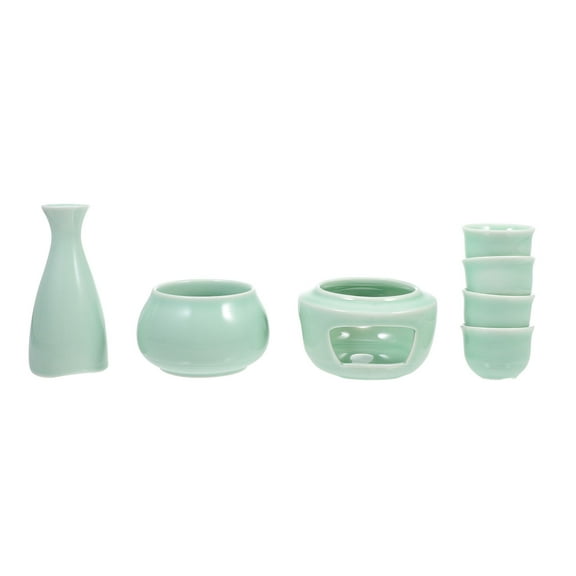 WASHWEPE Sake Set Light Green 1Set 13.9X6.7In