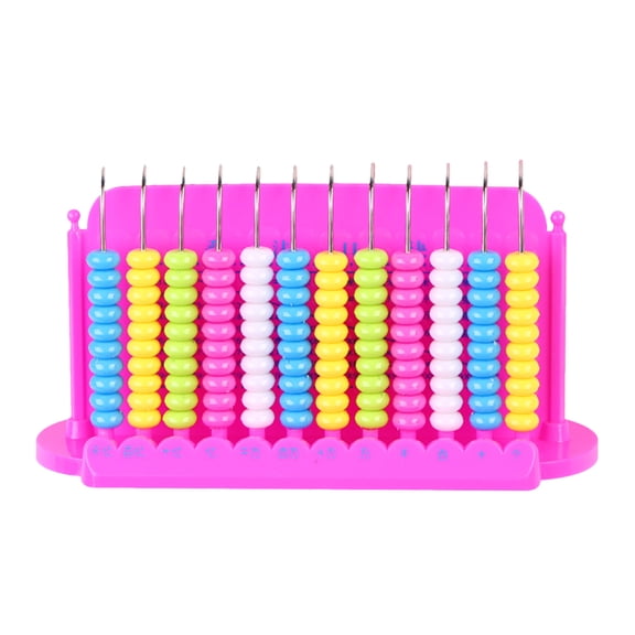 Sipeihong Plastic Math Abacus for Kids - 12 Rods Counting & Learning Toy (Rosy)