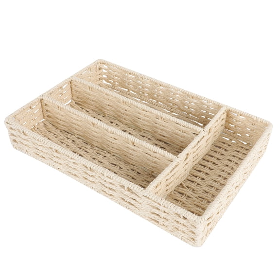 Sipeihong Rattan Storage Basket Cabinet Organizer for Books and Sundries