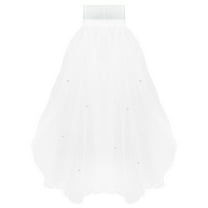 Sipeihong Wedding Veil with Comb - Short Tulle Bridal Veil (White)