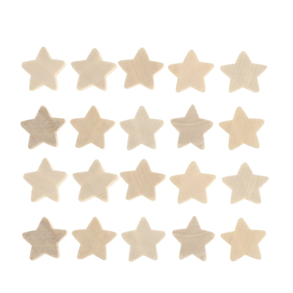 Sipeihong Wooden Star Beads 50pcs DIY Jewelry Making Unfinished Blank Holes Craft Wood
