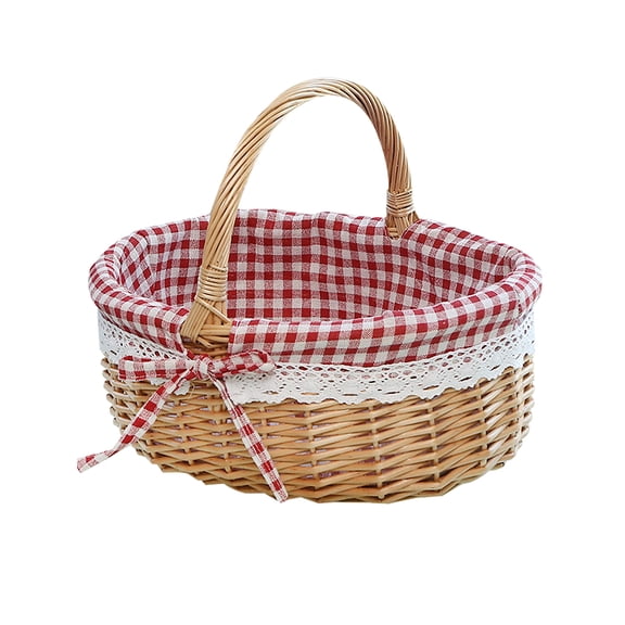 Sipeihong Woven Rattan Storage Box with Handle for Home and Kitchen.