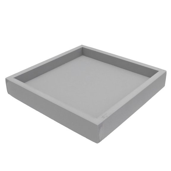 Sipeihong potted plate Thicken Plastic Plate Flowerpot Tray Multi-functional Household Potted Support Leakproof Potted Base for Home Indoor Balcony (Grey, Interior 20x20cm)
