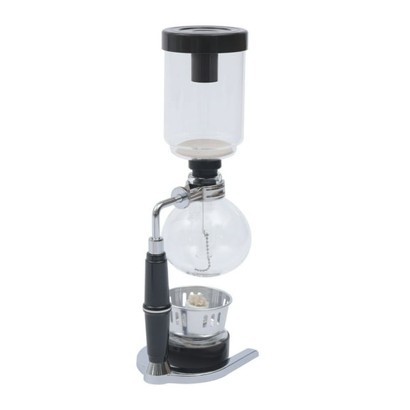 Siphon Coffee Maker, Tabletop Glass 3Cup Vacuum Unique Coffee Tea Espresso Maker Syphon Device, Black Tabletop Siphon Vacuum Glass Coffee Maker Brews 3 Cups 360ml Coffee Maker