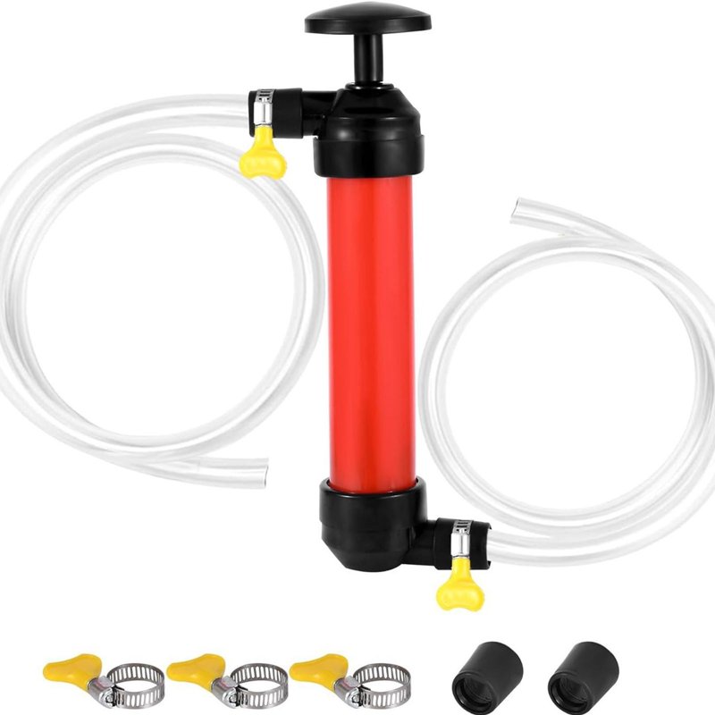 Siphon Pump, Fuel Transfer Pump, Oil Extractor Pump, Water Transfer Pump, Manual Hand Siphon Pump, Vacuum Fluid Extractor, Portable Automotive Small Water Pump, Siphon Kit with Hose and Tire Needle
