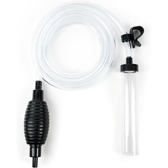Siphon-style aquarium cleaner, featuring a high-quality design for superior cleaning performance and safer materials, and it doesnt require batteries (5 feet)